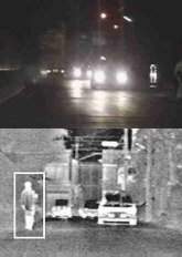 Sistema inteligente de viso noturna enxerga pedestres  noite