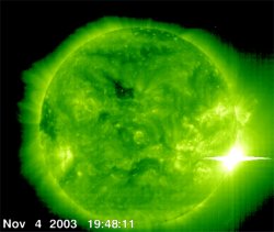 Erupção solar mais forte da história
