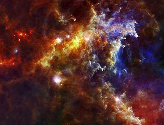Super-bebs estelares so fotografados na nebulosa Roseta