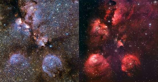 Nebulosa Pata de Gato: maternidade de estrelas vista em infravermelho