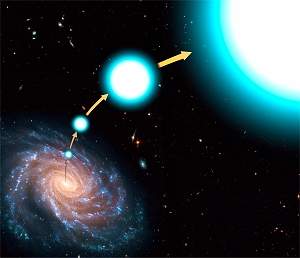 Hubble captura estrela hiperveloz expulsa por buraco negro