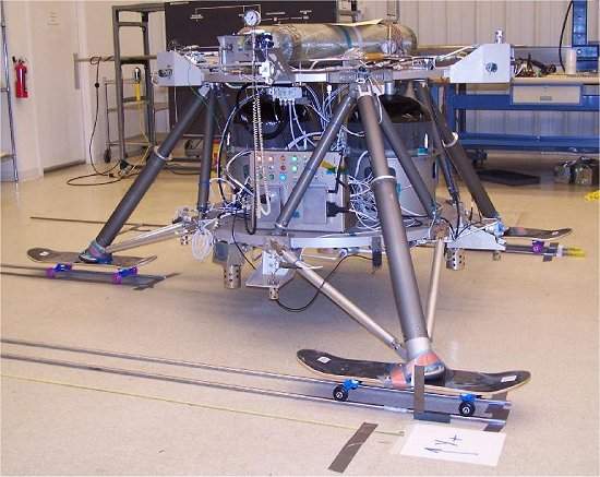 NASA usa skates para testar novo mdulo de pouso