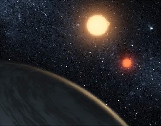 Astrnomos descobrem planeta com dois sis