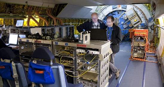 Telescópio voador decola a bordo de um 747