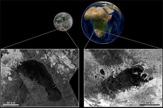 Lua Tit de Saturno tem primo de lago africano