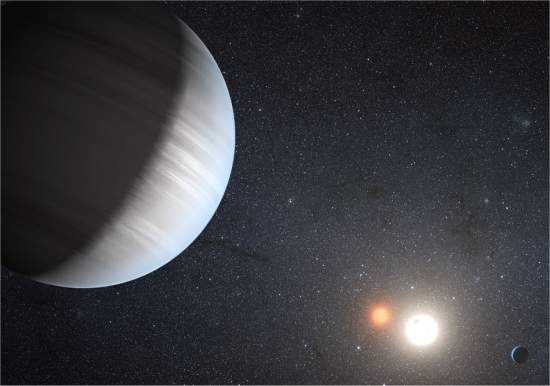 Descobertos dois planetas orbitando dois sóis