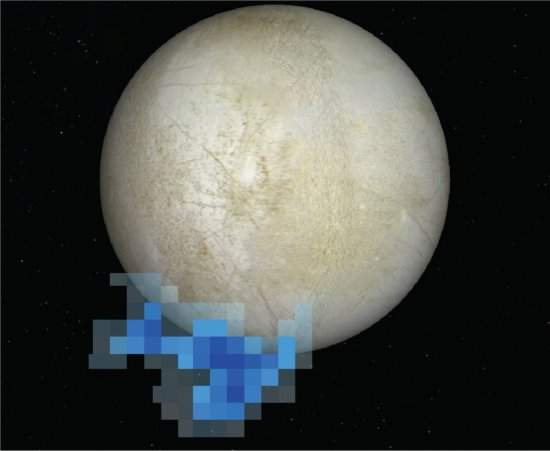 Vapor de gua aumenta chances de vida na lua Europa de Jpiter
