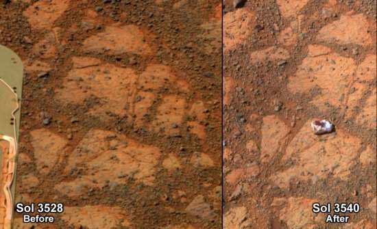 Opportunity completa 10 anos revelando rocha misteriosa em Marte