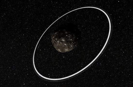 Descobertos anéis em torno de pequeno asteroide