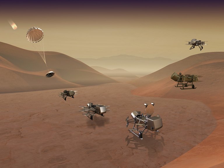 Helicptero espacial levar cinco instrumentos cientficos a Tit