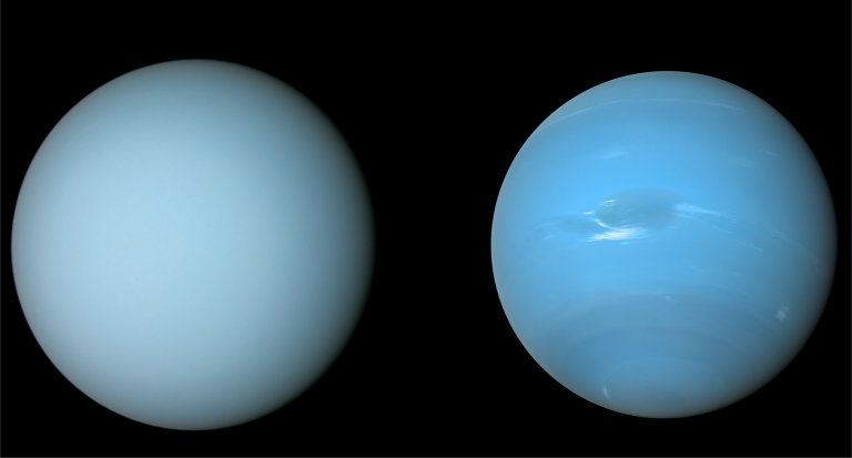 Teoria explica porque Urano e Netuno tm diferentes tons de azul