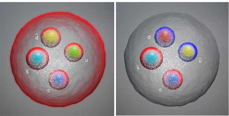 Descobertas trs novas partculas exticas: Dois tetraquarks e um pentaquark