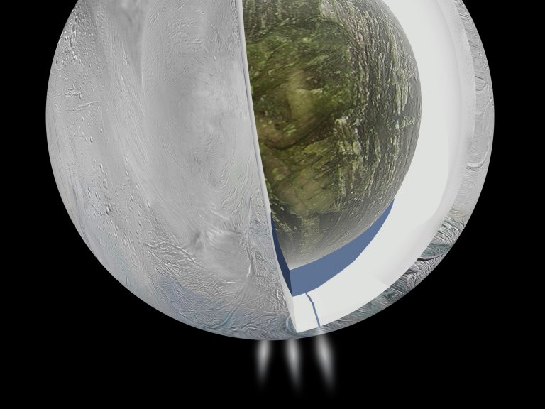 Erupo de gua de Enclado  20 vezes maior que dimetro da lua de Saturno