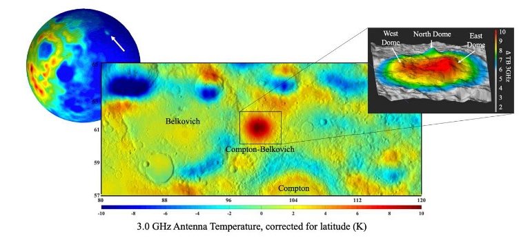 Grande massa de granito quente  descoberta enterrada na Lua