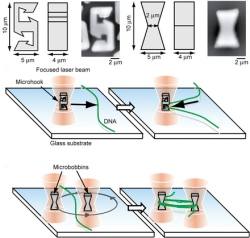 Mquina de costura microscpica usa laser para costurar molcula de DNA