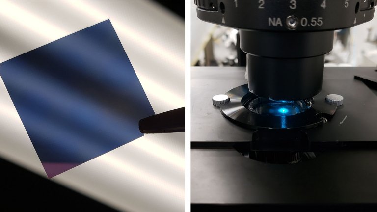 Material que encolhe a luz d super-resoluo a microscpios comuns