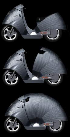 Motocicleta  movida inteiramente por energia solar