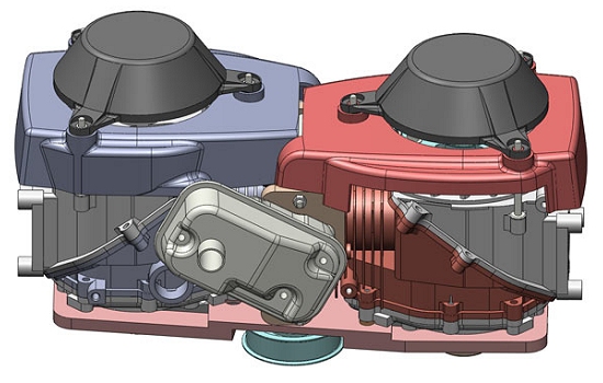 Projeto inovador divide motor de carro em dois