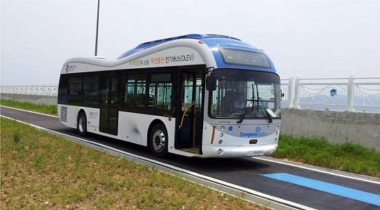 Ônibus elétricos sem fios começam a rodar na Coreia