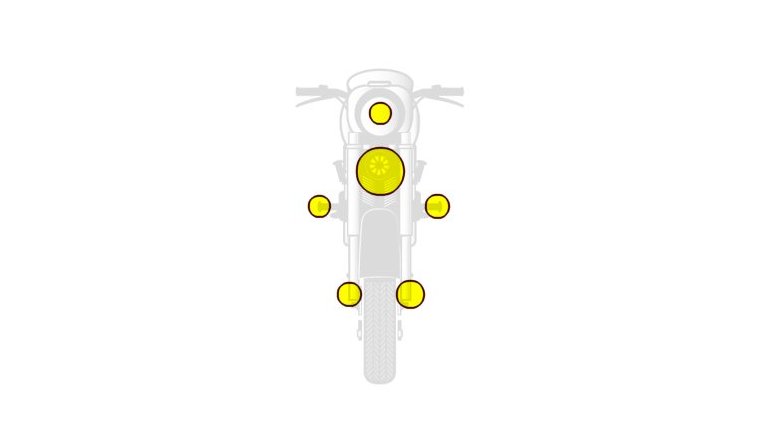 Motos com seis faris aumentam segurana dos motociclistas