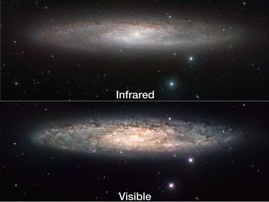 Telescpio infravermelho capta nova vista da Galxia do Escultor