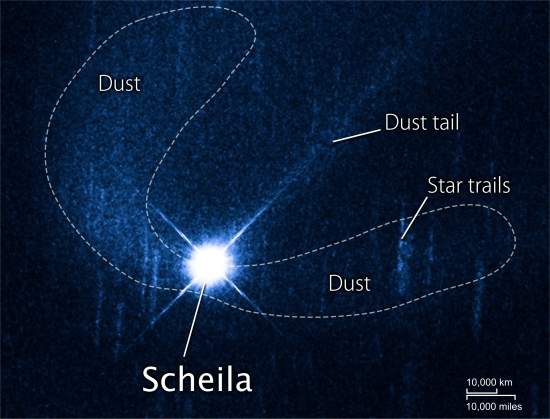 Telescpios Hubble e Swift fotografam coliso de asteroides