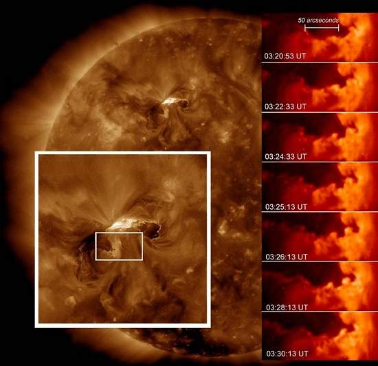 NASA capta onda de surfista no Sol