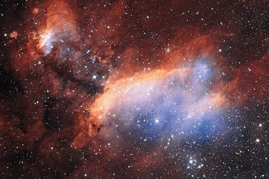 Nebulosa do Camaro brilha com radiao ultravioleta