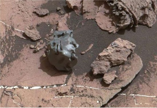 Meteorito metlico  encontrado em Marte