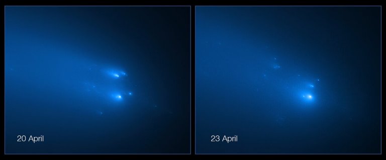 Hubble flagra cometa se despedaando