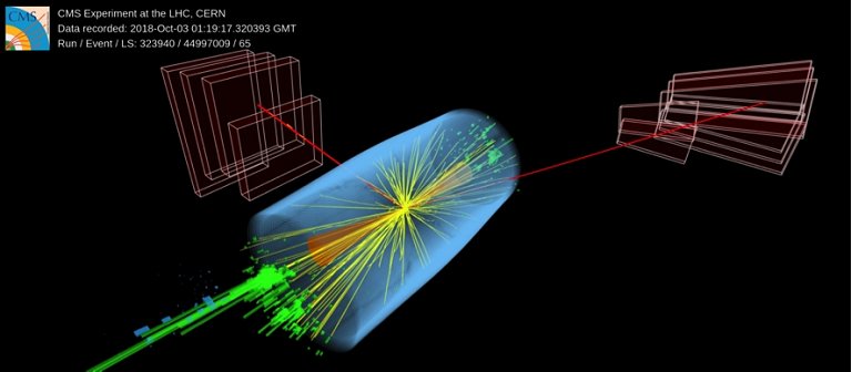 Interao do bson de Higgs com um mon  detectada pela primeira vez