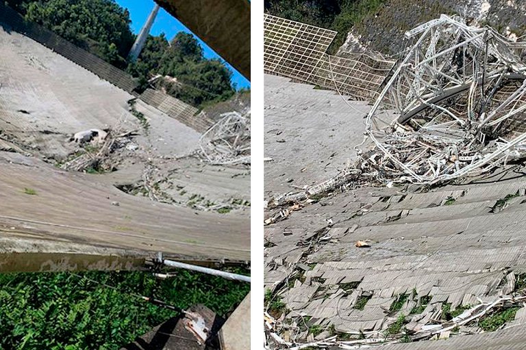 Radiotelescpio de Arecibo desaba