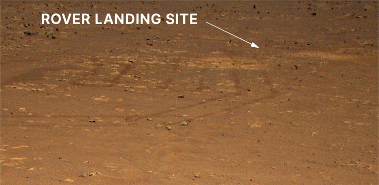 Helicptero Ingenuity faz primeira foto de um rob em Marte