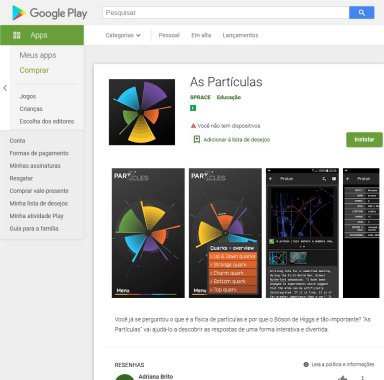 Aplicativo gratuito para Android ensina conceitos de fsica de partculas