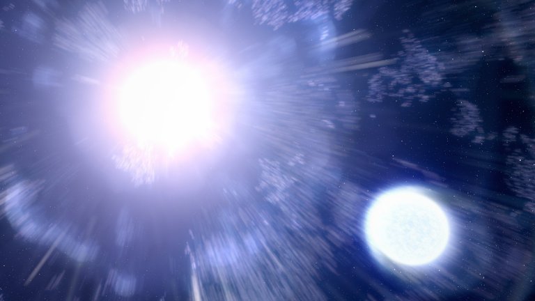 Hubble revela estrela companheira que sobreviveu a exploso de supernova