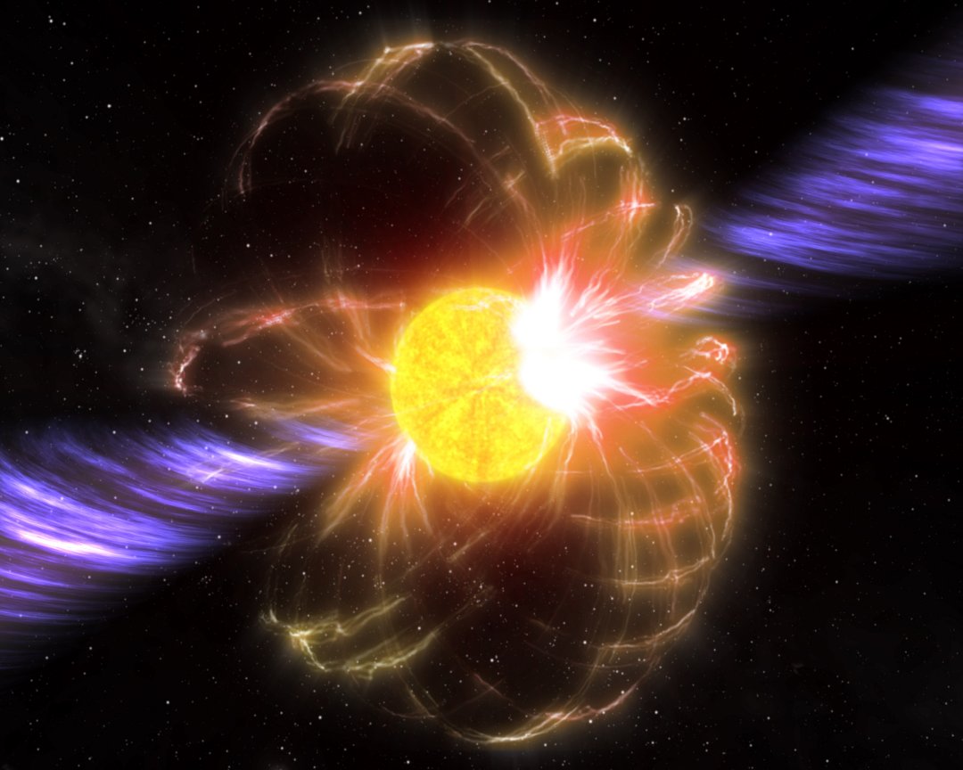 Magnetar adormecido comea a emitir radiofrequncia em polarizao circular