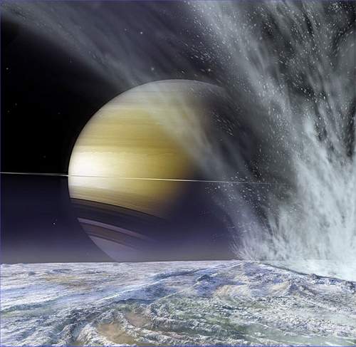 Explicado giser espacial de uma das luas de Saturno