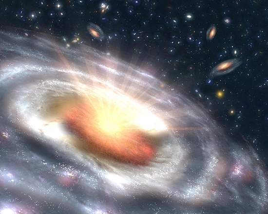 Buracos negros gigantes j existiam no incio do universo