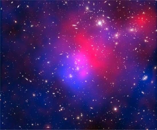 Astrnomos observam coliso de aglomerados de galxias