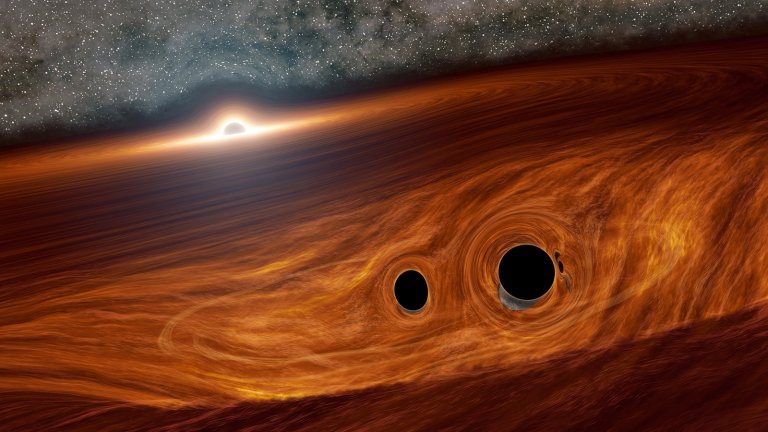 Fuso de buracos negros pode emitir luz visvel?