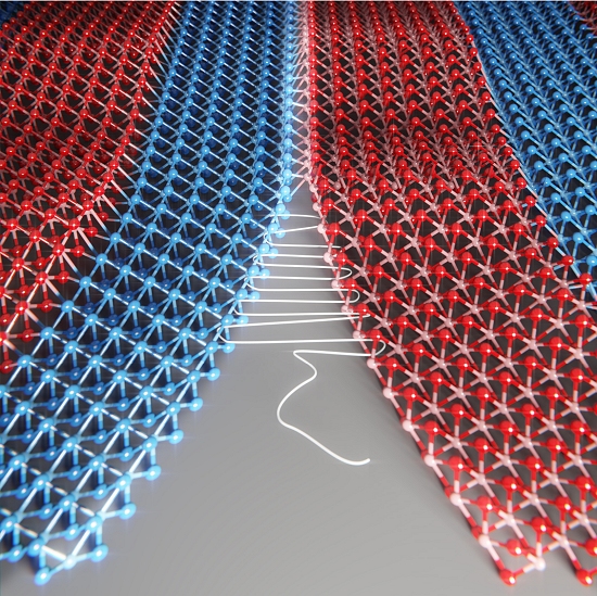 Nanocostura que une materiais monoatmicos faz LED multicor