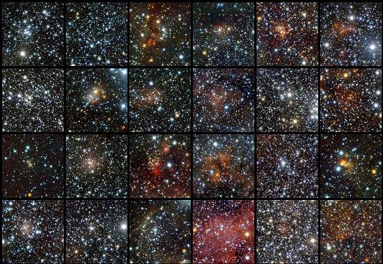 Telescpio VISTA encontra 96 aglomerados estelares