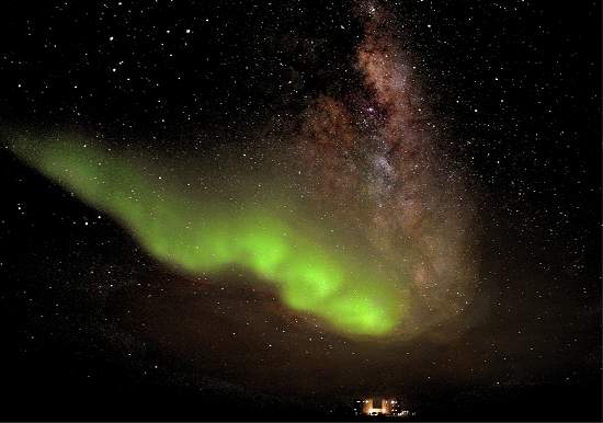 Aurora Austral cria espetculo sobre o Plo Sul