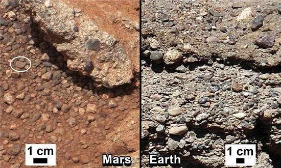 Curiosity encontra leito seco de rio em Marte