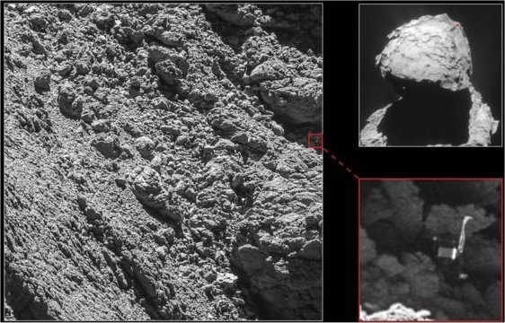 Rob Philae  encontrado no cometa