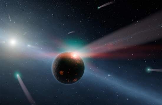Telescpio detecta chuva de cometas em sistema planetrio