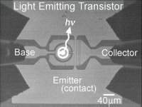 Transistor emissor de luz prepara-se para chegar ao mercado