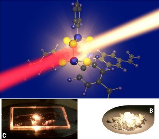  brilhante: infravermelho  transformado em luz visvel