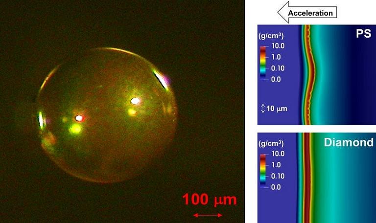 Cpsula de diamante aplana caminho para fuso nuclear