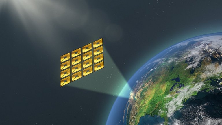 Teste de transmissão de energia solar do espaço